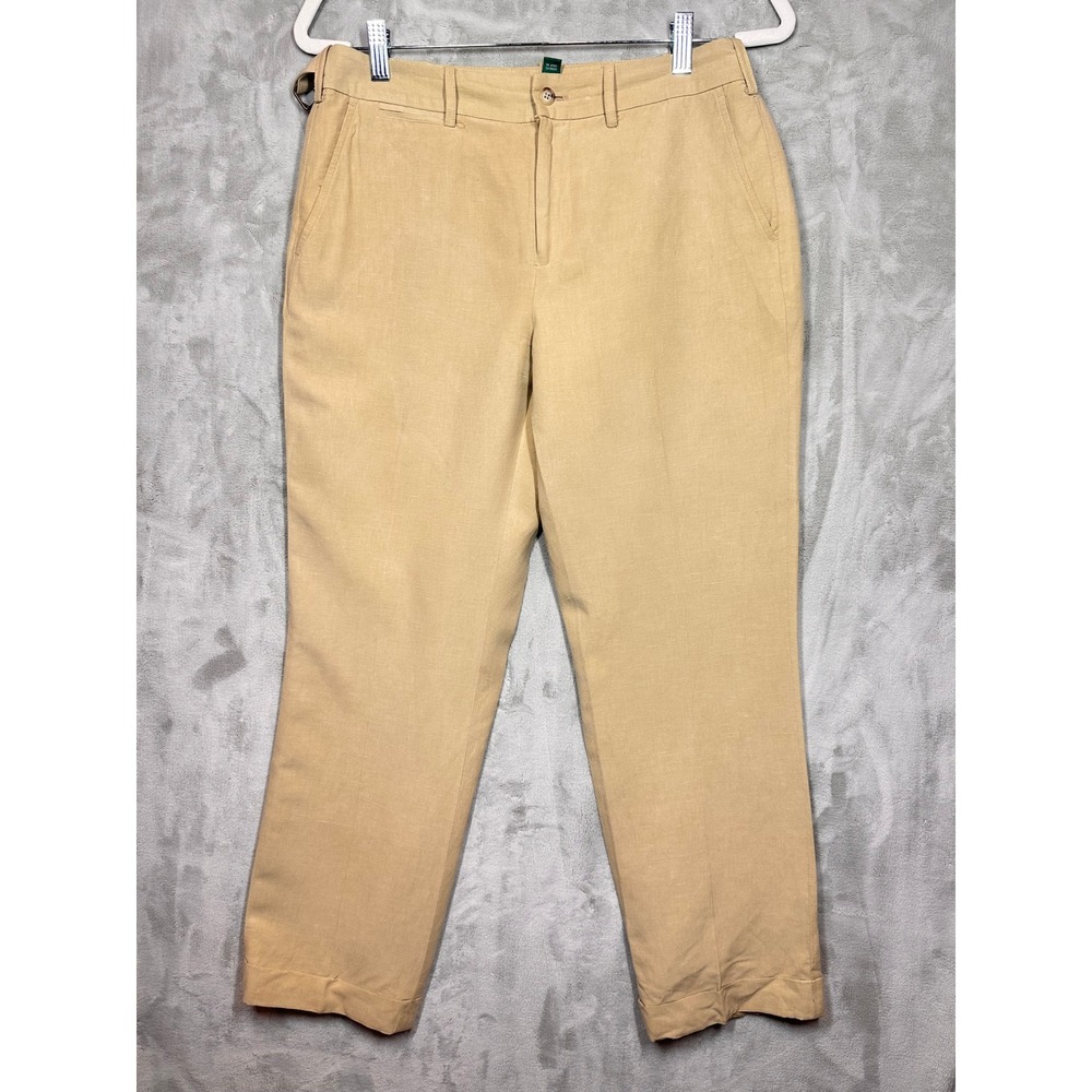 Lauren Ralph Lauren Silk Blend Pants Womens Size 6 Trousers Beige